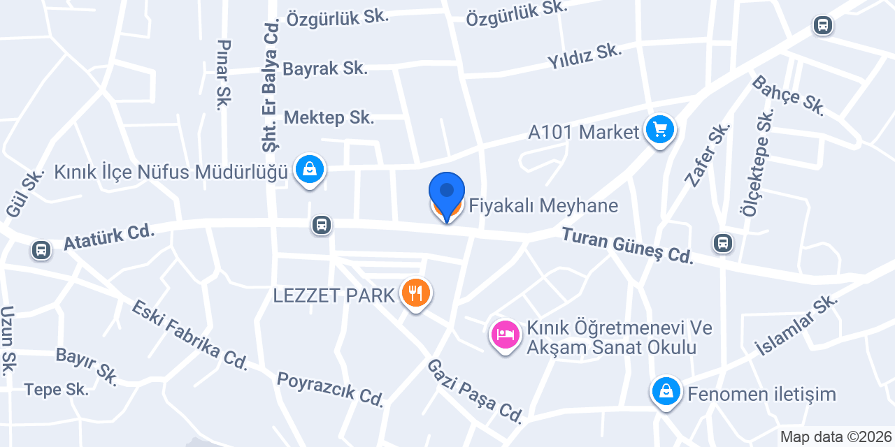 Fiyakalı Meyhane konumu