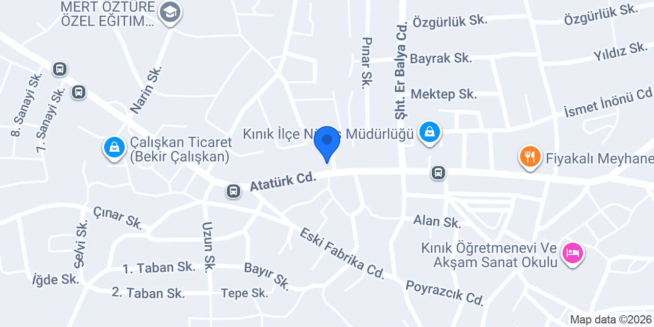 Halkbank Kınık İzmir Şubesi konumu