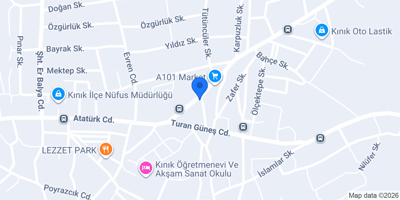 Kaan Veteriner Kliniği konumu