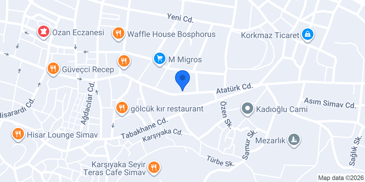Simav İnci Davet Evi konumu