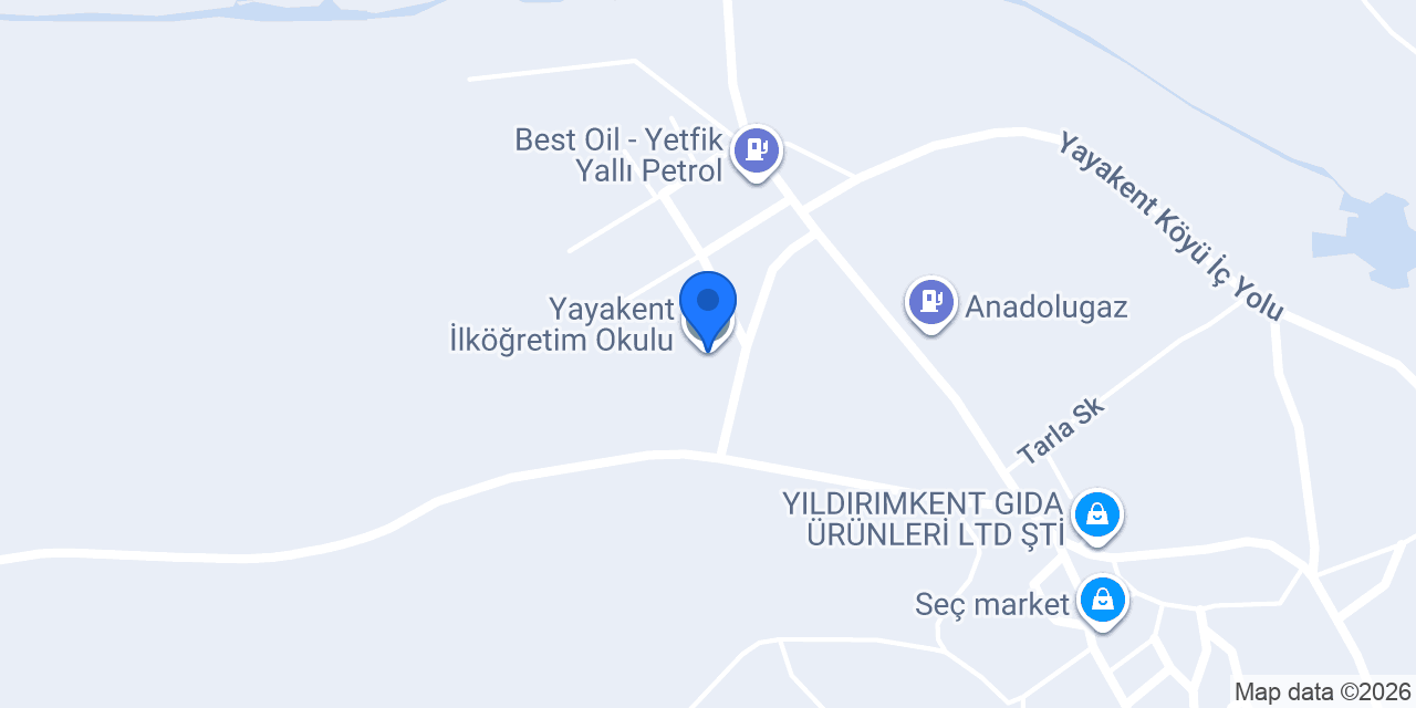 Yayakent İlköğretim Okulu konumu