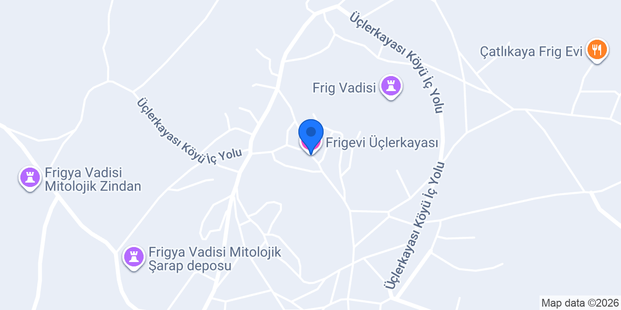Frigevi Üçlerkayası konumu