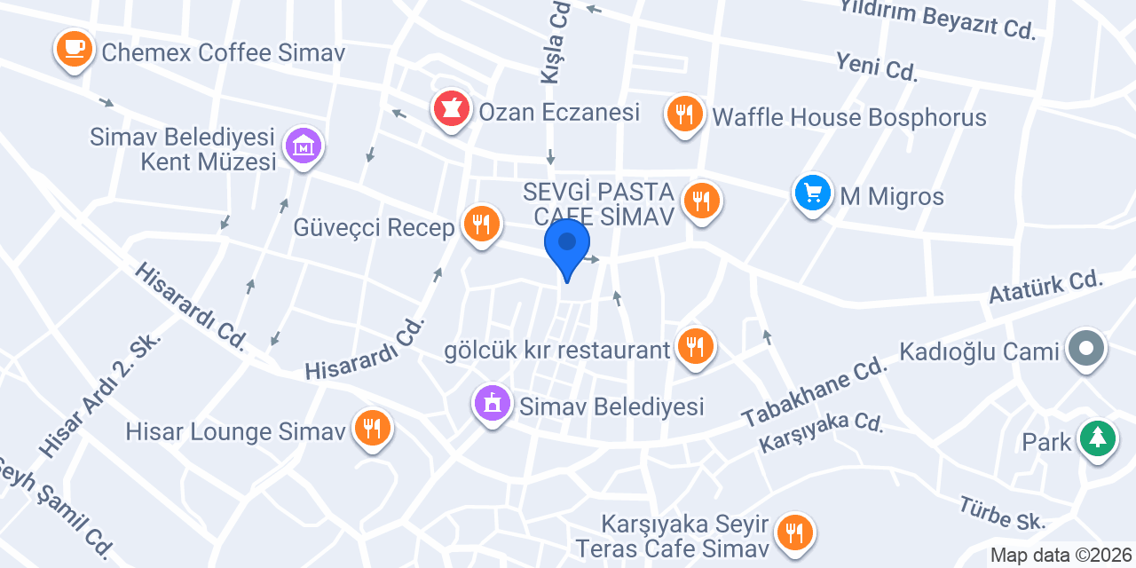 Simav Hastane Birlik taksi konumu