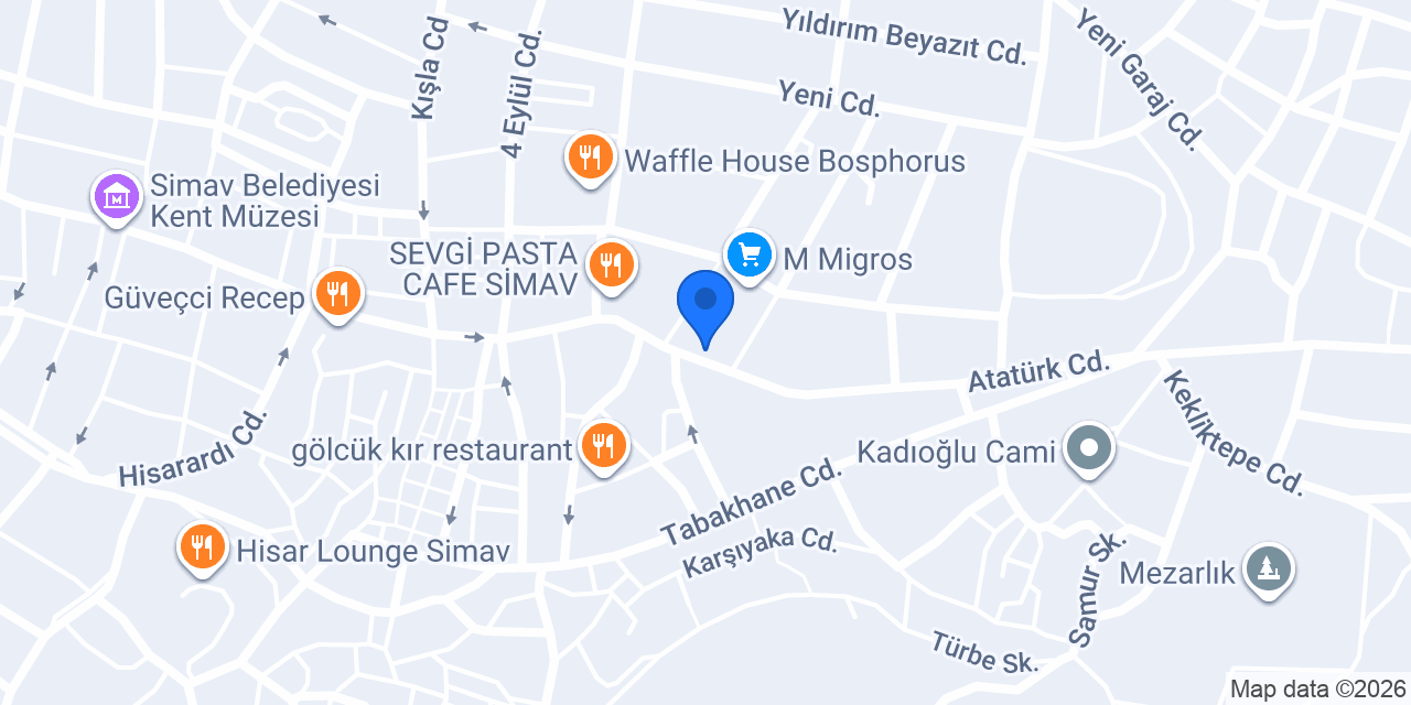 Yurtiçi Kargo Simav konumu