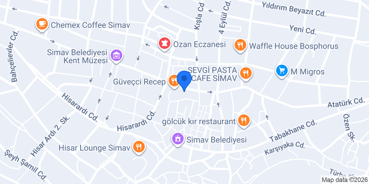 Battalbey Çiğ Köfte Simav konumu