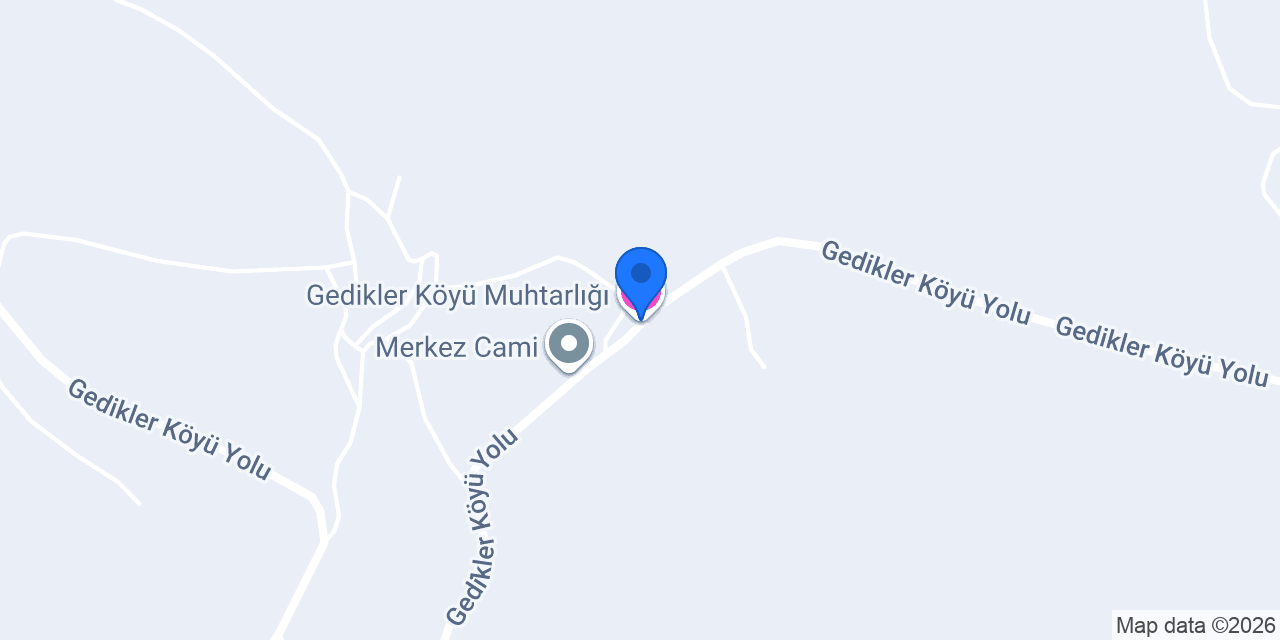 Gedikler Köyü Muhtarlığı konumu