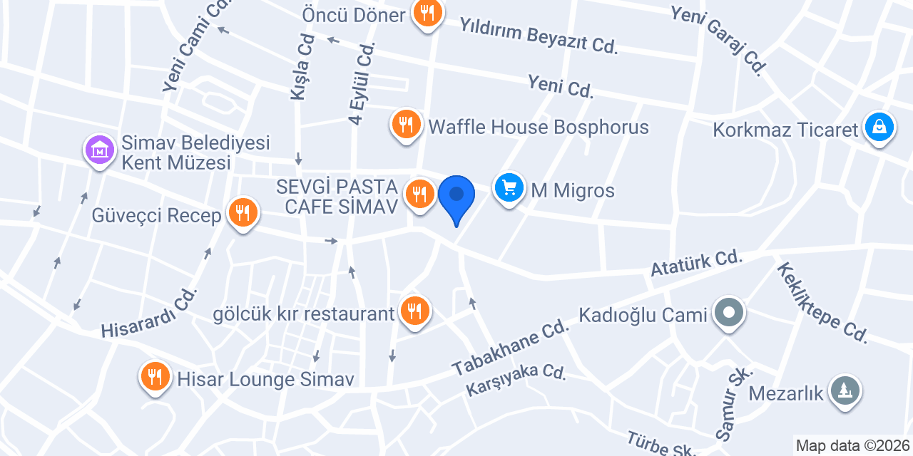Simav Uğur Reklam konumu