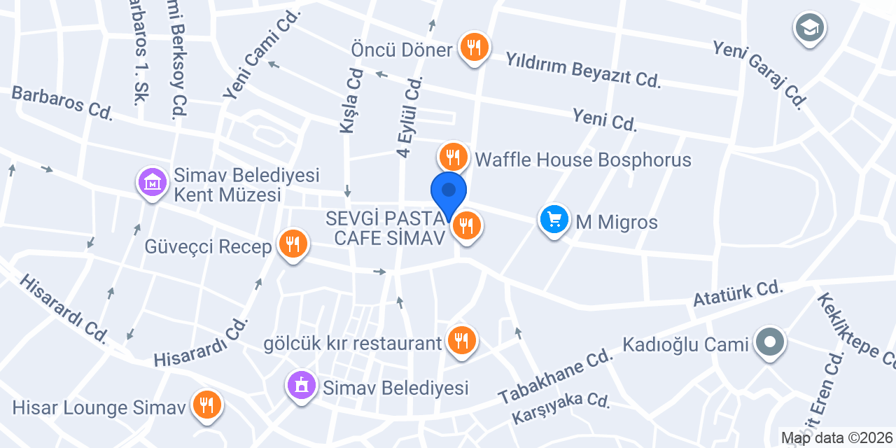 Saklı Kent Fast Food konumu