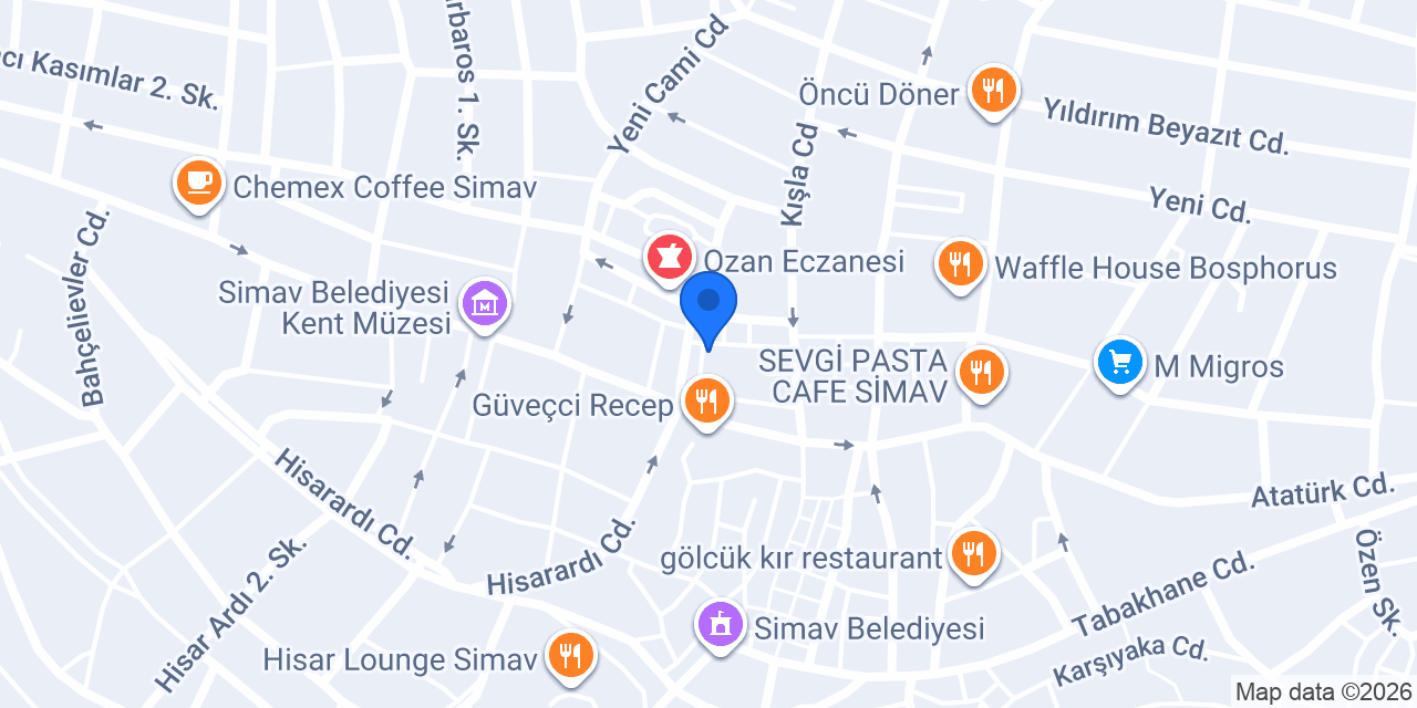 İnegöl Köftecisi Erkan Usta konumu