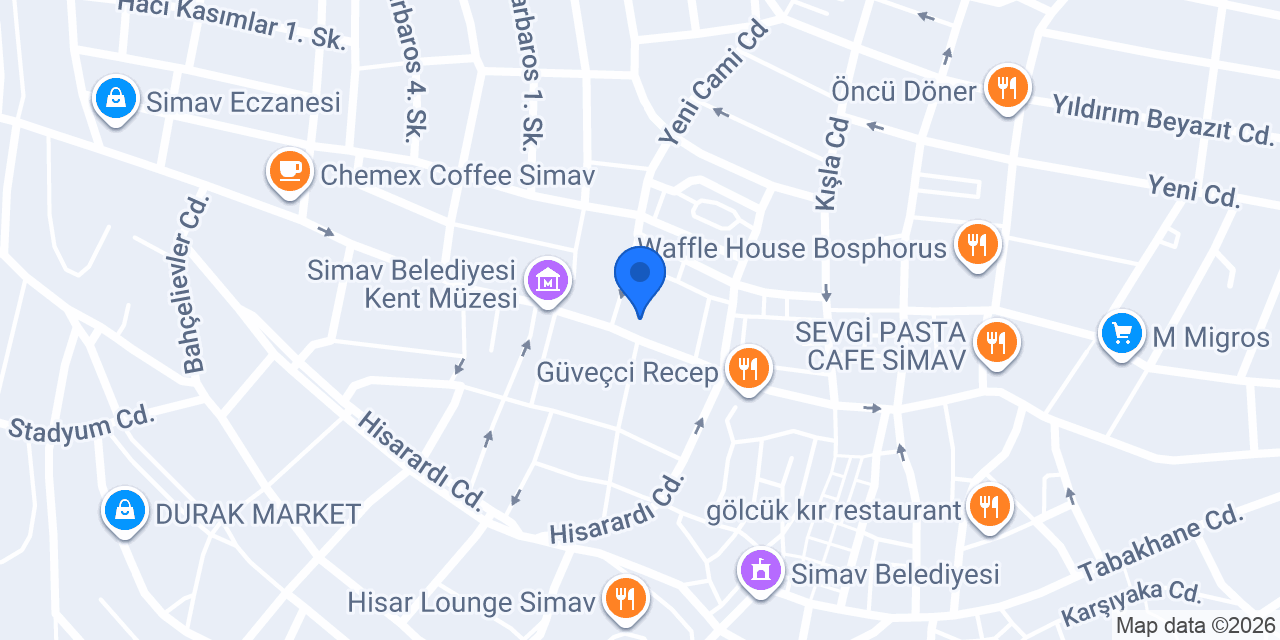 Yeşil Simav Sürücü Kursu konumu