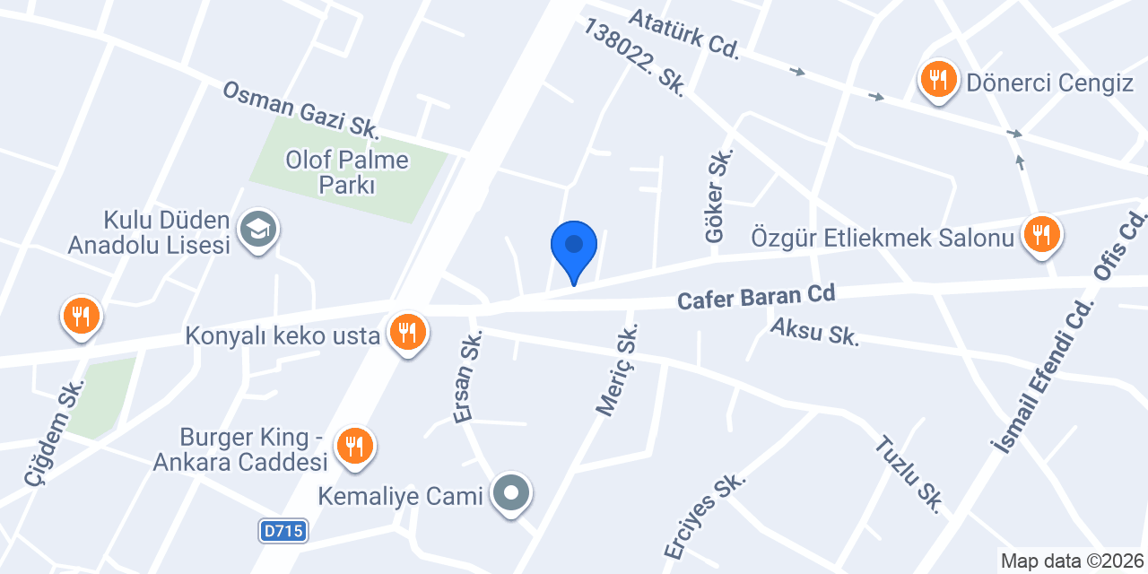 KULU DÜDEN SÜRÜCÜ KURSU konumu