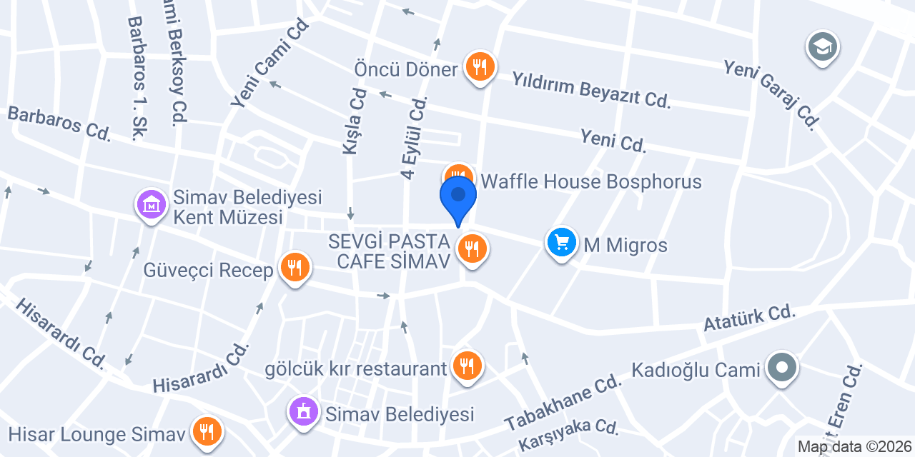 YEŞİL SİMAV EKMEK ARASI konumu