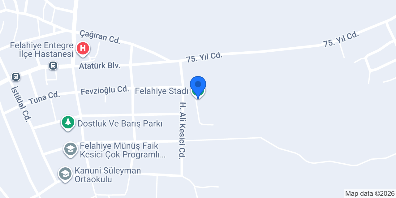 Felahiye Stadı konumu