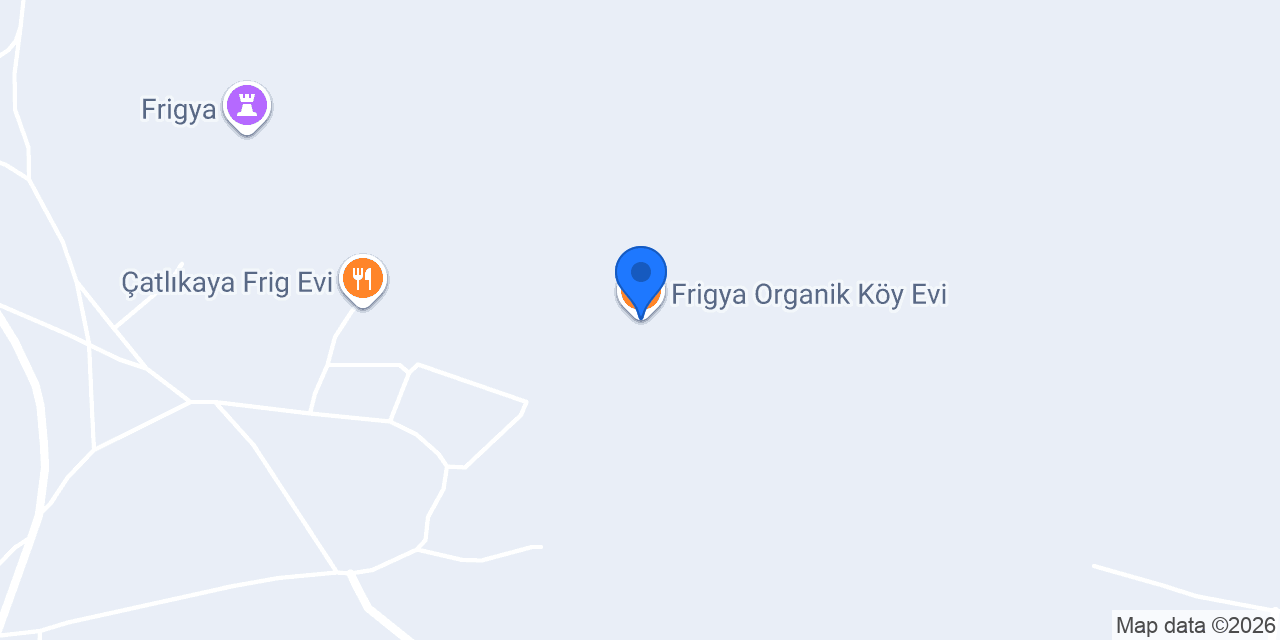Frigya Organik Köy Evi konumu