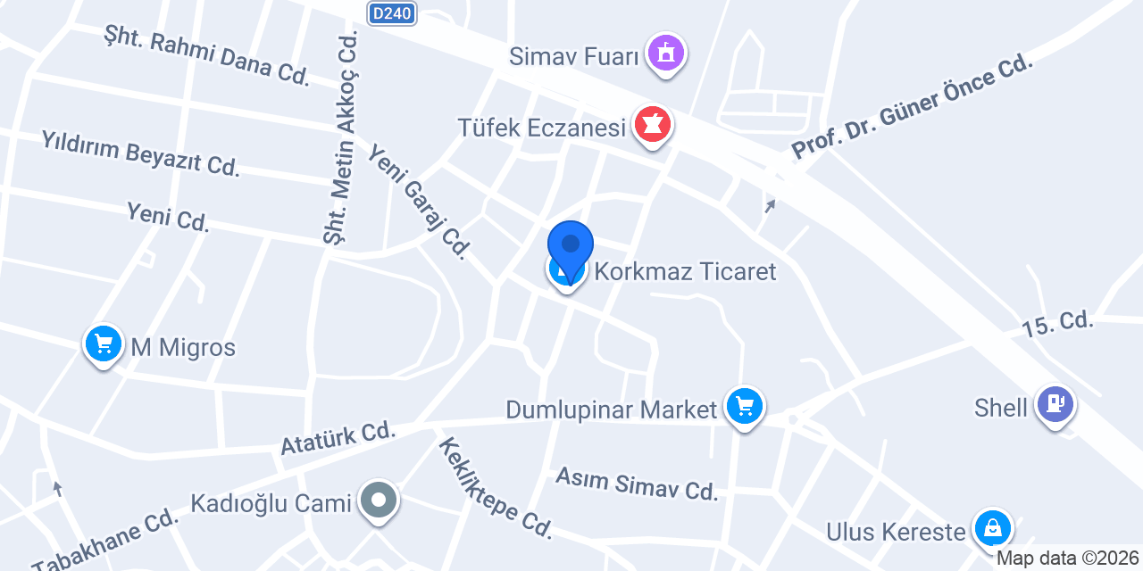 Simav lastik konumu