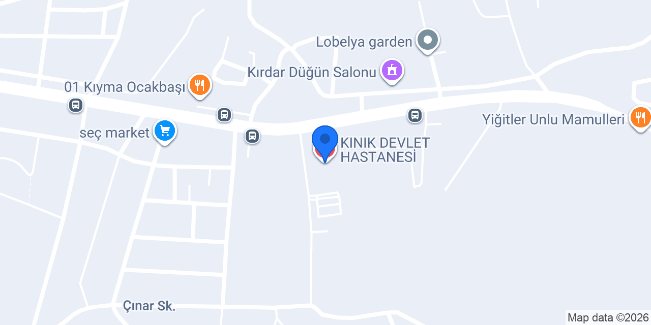 KINIK DEVLET HASTANESİ konumu