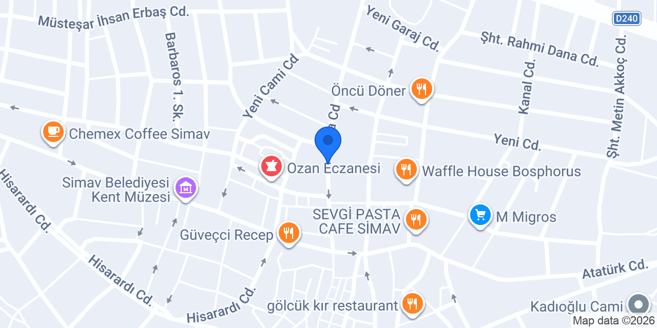 Garanti BBVA Simav Şubesi konumu