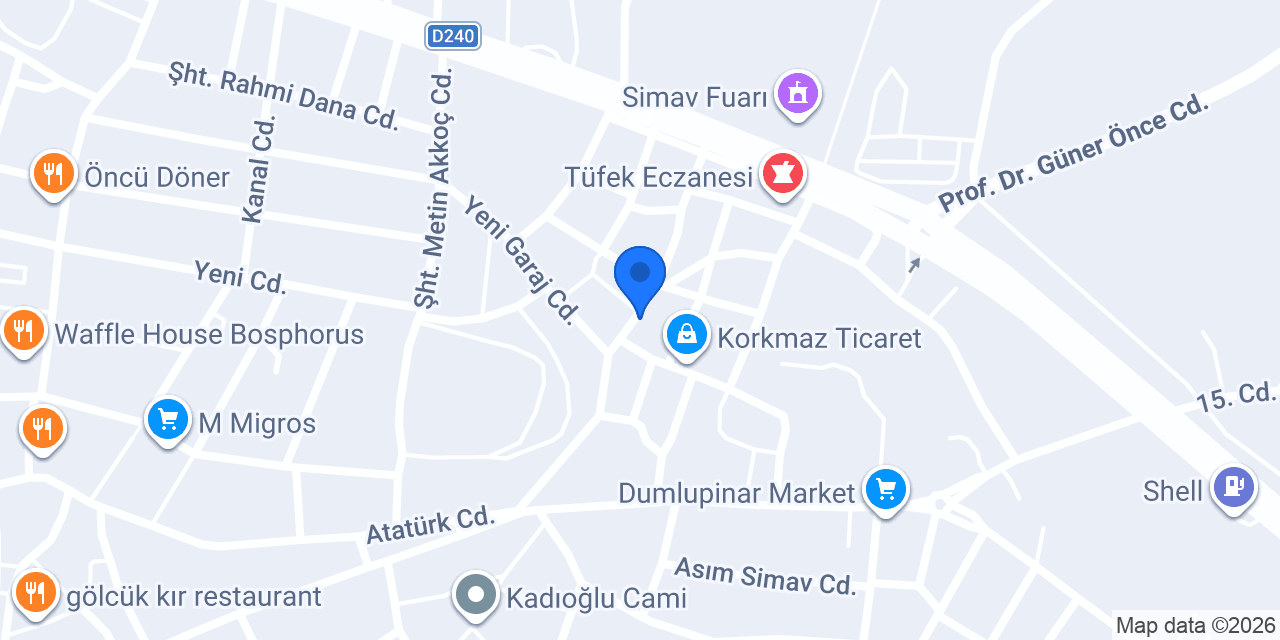Akif oto galeri simav konumu