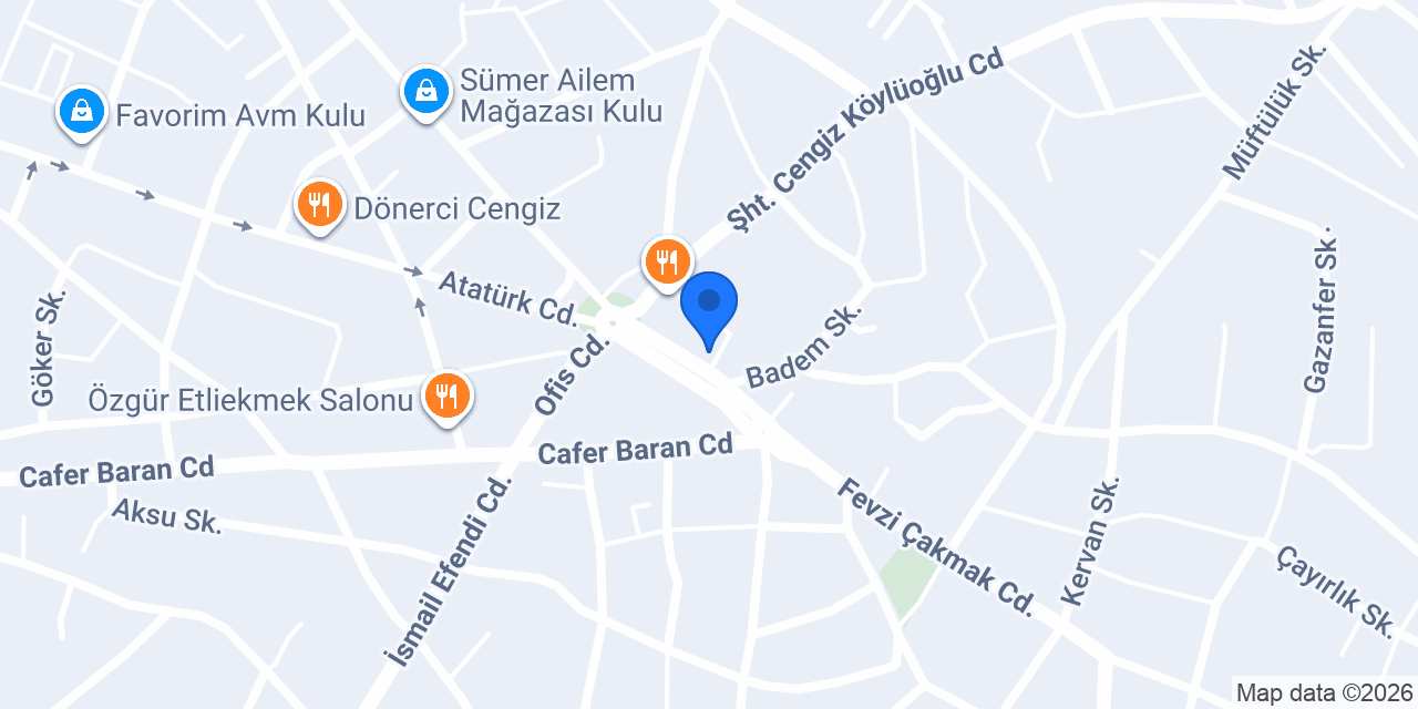 Ahmet Özcan Diş Kliniği konumu