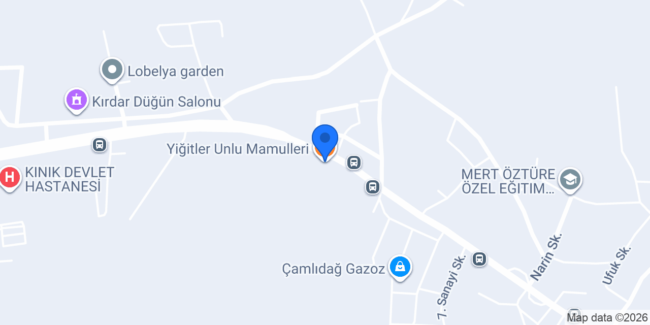 Yiğitler Unlu Mamulleri konumu