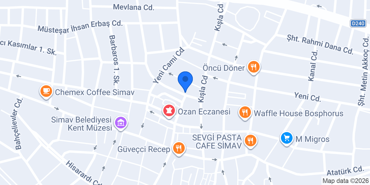DenizBank Simav Şubesi konumu