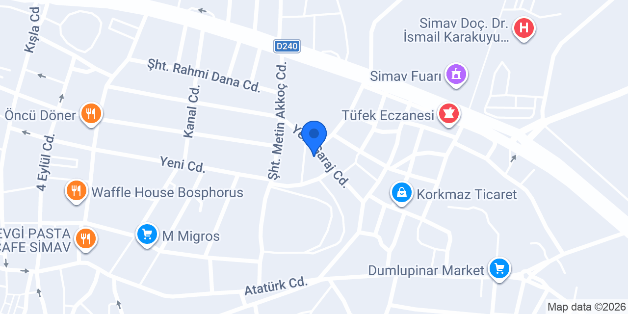 Simav saraçoğlu oto döşemeleri konumu