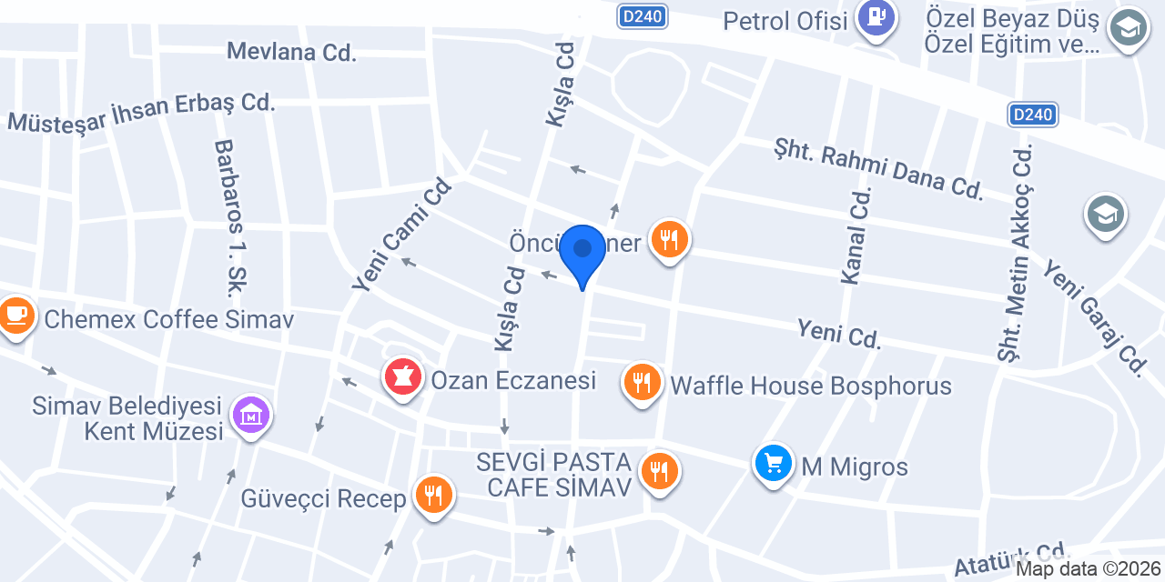 Muştu Mobilya konumu
