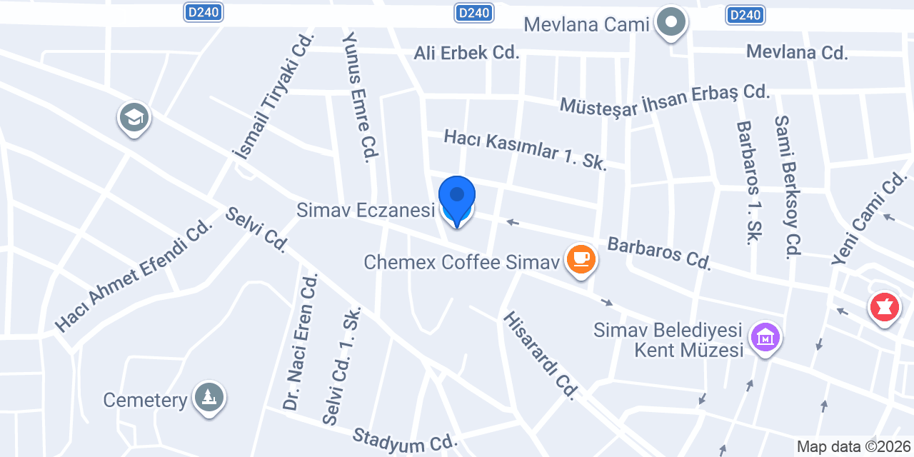 Simav Eczanesi konumu