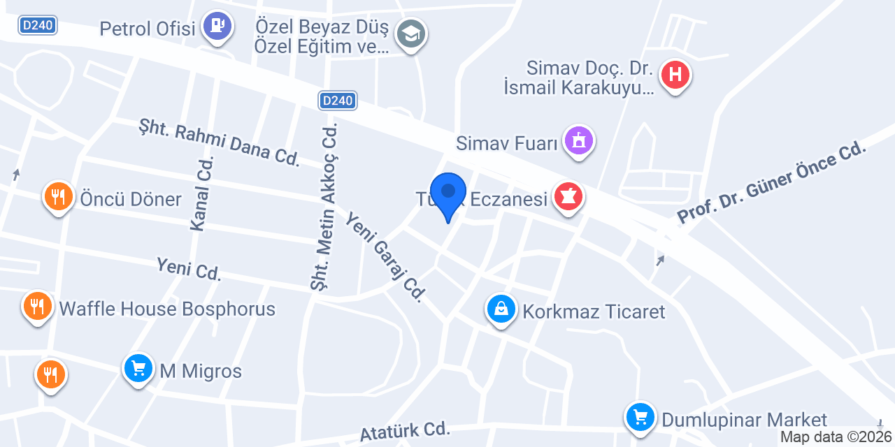 Özen Oto konumu
