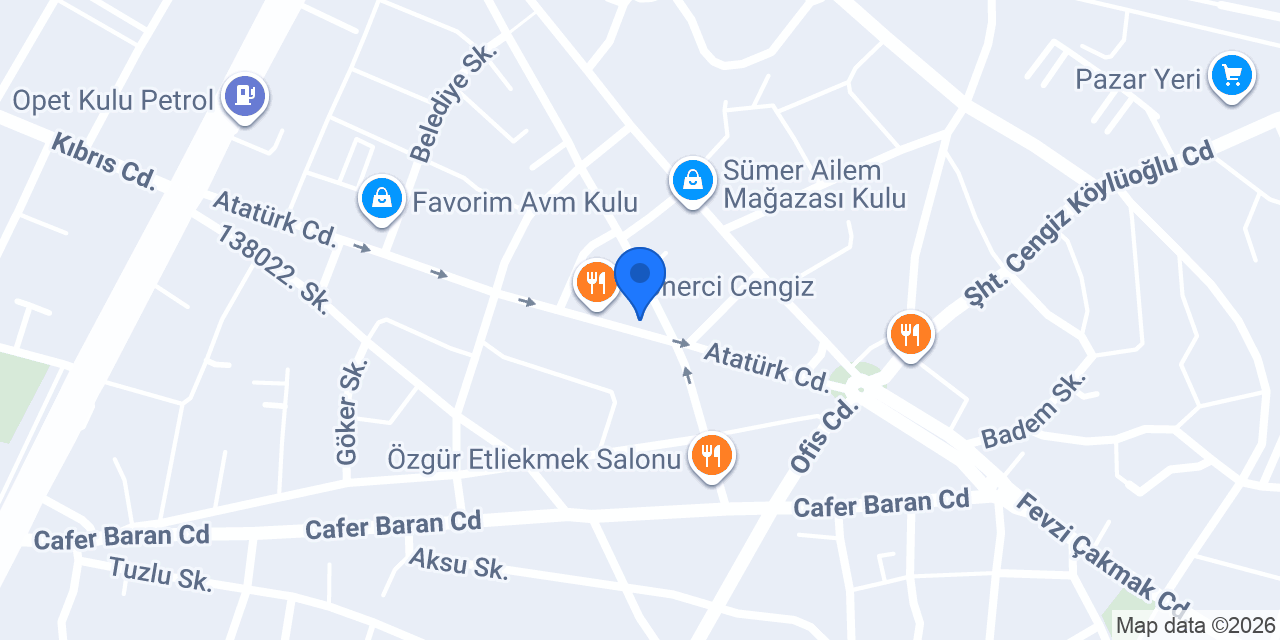 Garanti BBVA Kulu Şubesi konumu