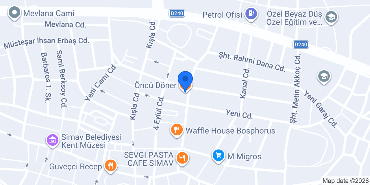 Öncü Döner konumu