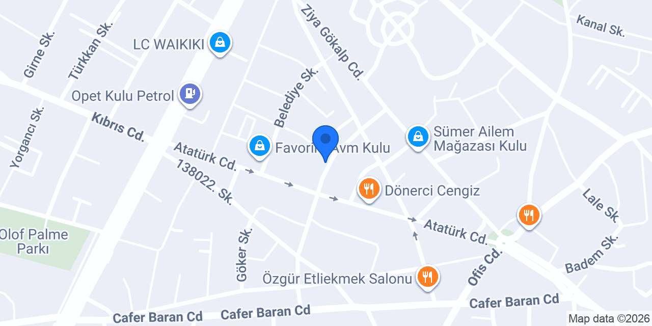 Kulu Erol Çiçekçilik konumu