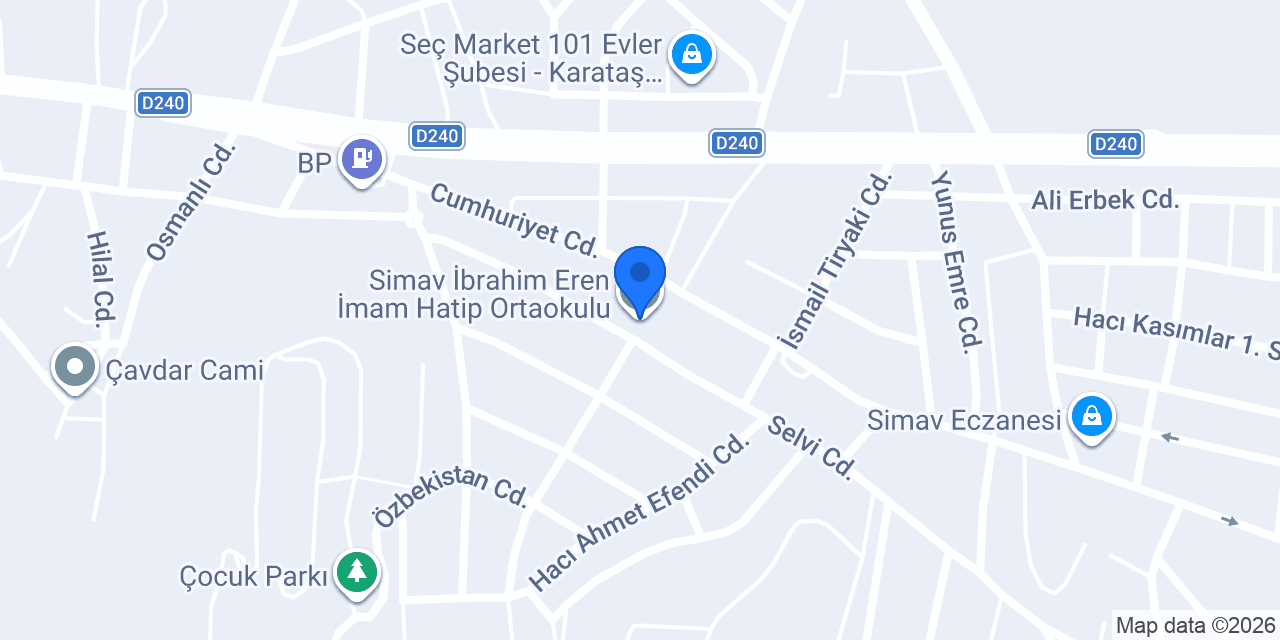 Simav İbrahim Eren İmam Hatip Ortaokulu konumu