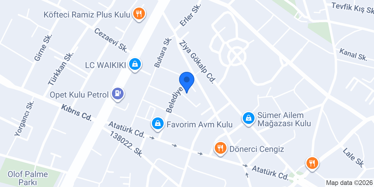 Akbank Kulu/Konya Şubesi konumu