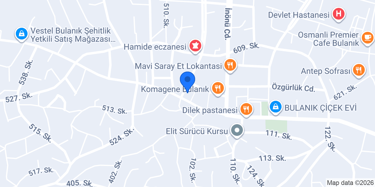 Bereket Döner konumu