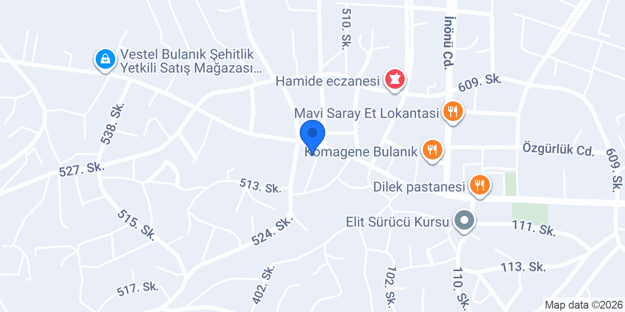 Halkbank Bulanık Şubesi konumu