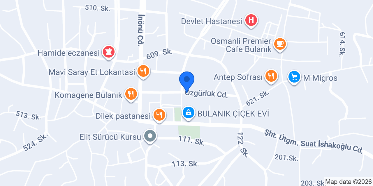Bulanık Noterliği konumu