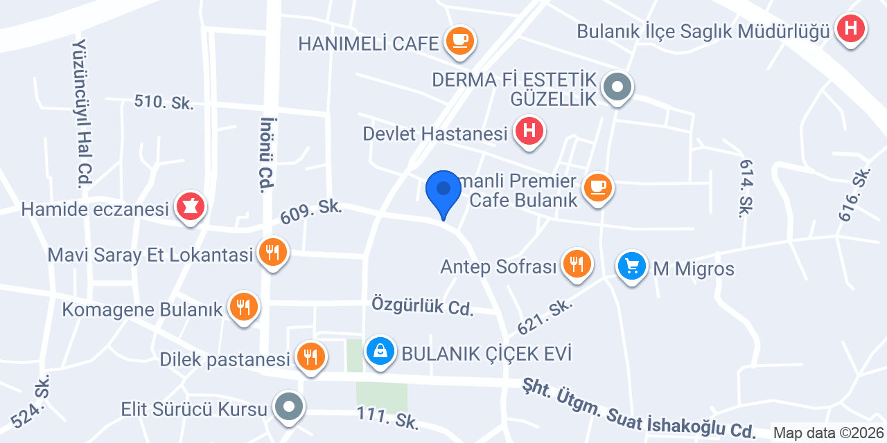 Bulanık Balık Evi konumu