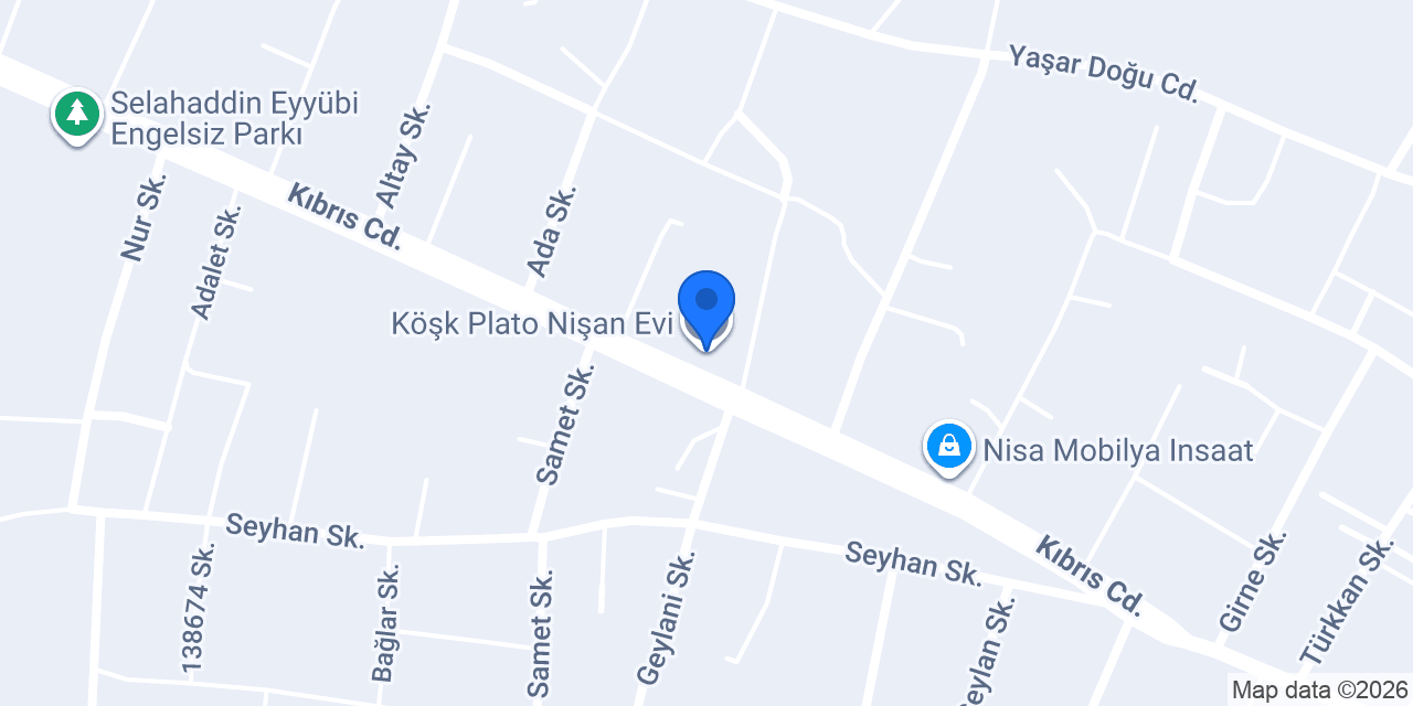 Köşk Plato Nişan Evi konumu