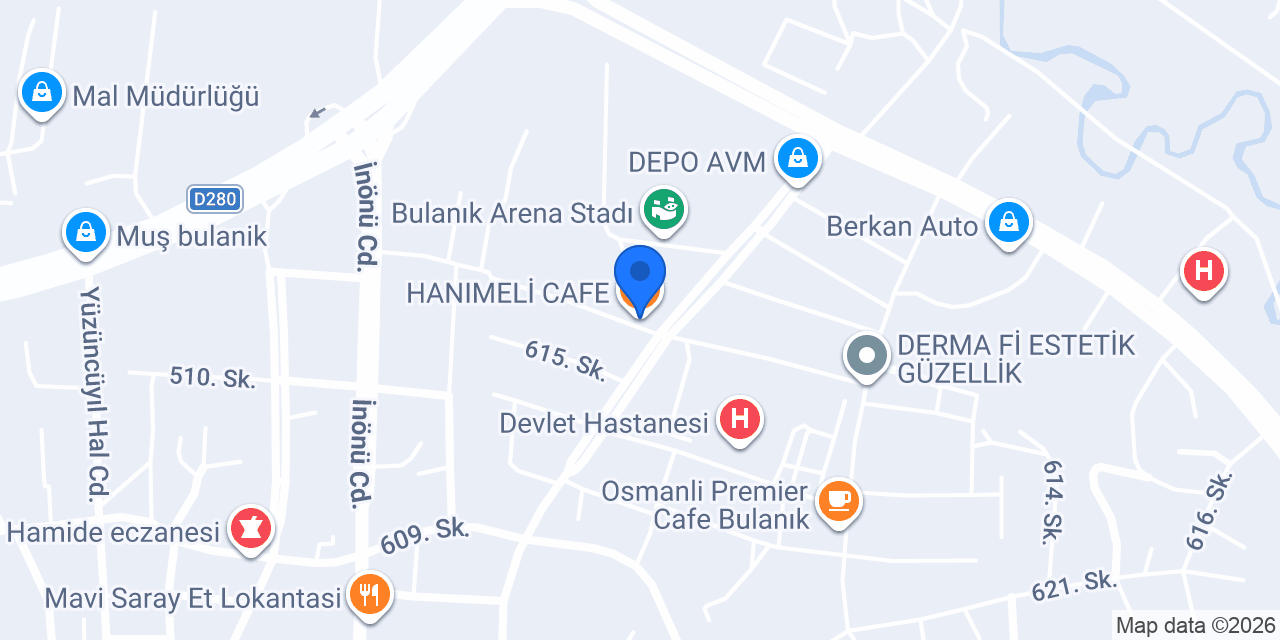 HANIMELİ CAFE konumu