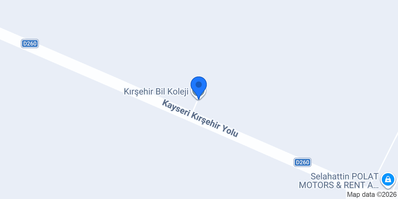 Kırşehir Bil Koleji konumu