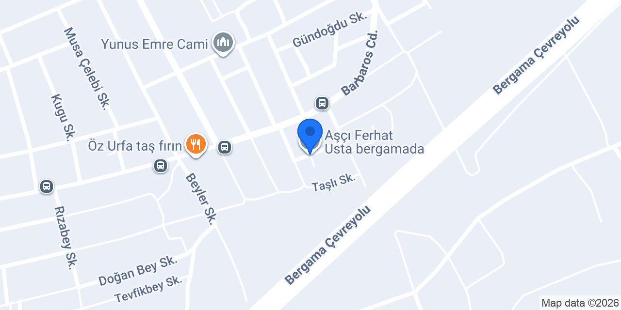 Aşçı Ferhat Usta bergamada konumu