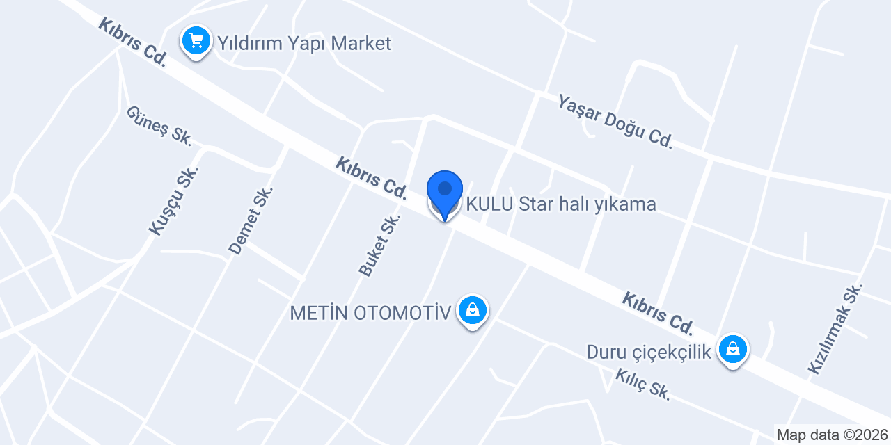 KULU Star halı yıkama konumu