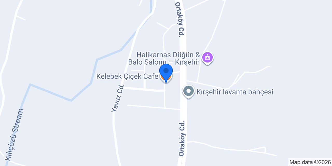 Kelebek Çiçek Cafe konumu
