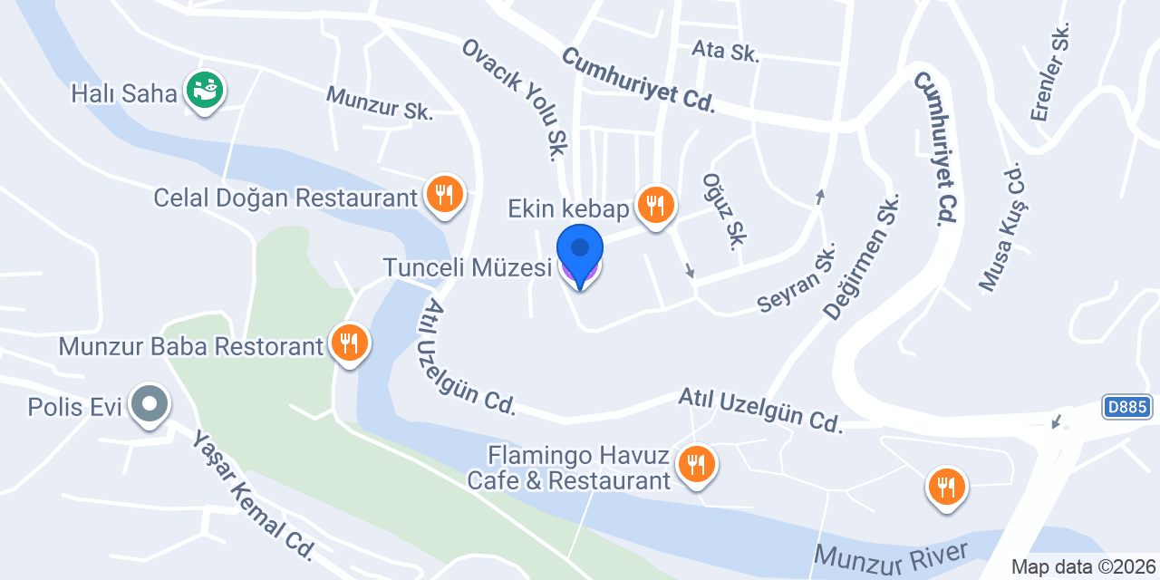 Tunceli Müzesi konumu
