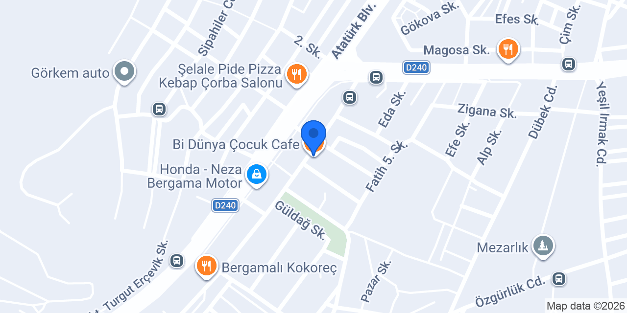 Bi Dünya Çocuk Cafe konumu