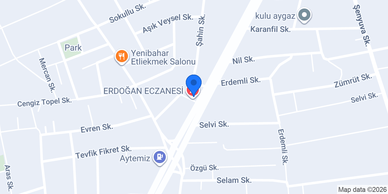 ERDOĞAN ECZANESİ konumu