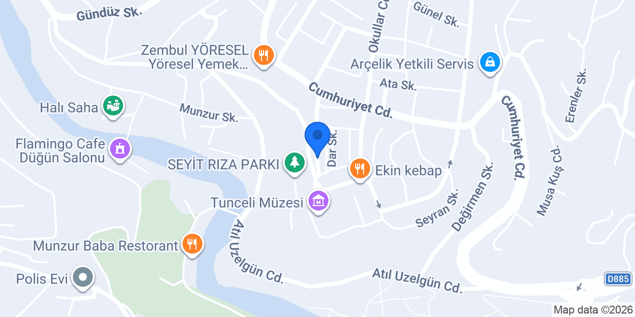 Bonema İnşaat Tunceli konumu