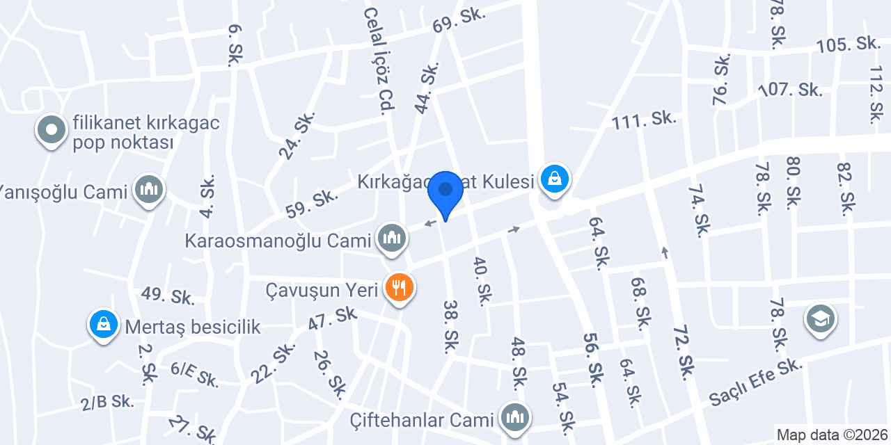 Halkbank Kırkağaç Şubesi konumu