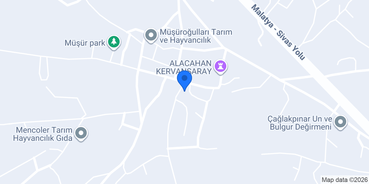 Alacahan Belediyesi konumu
